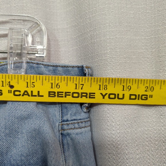 DKNY Wide Leg Jeans Womens 32/14 High Waist Light Wash No Stretch - Picture 4 of 11